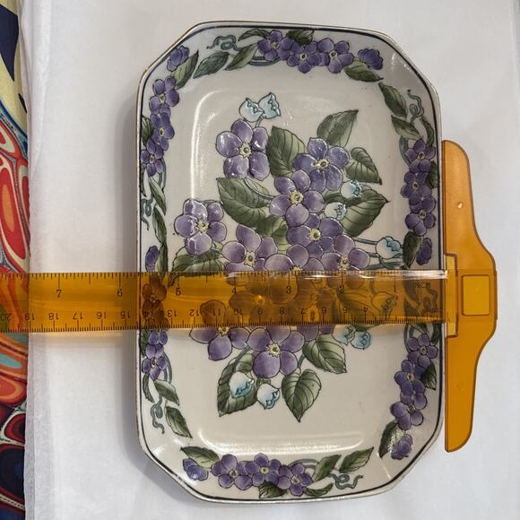 Vintage Andrea By Sadat Decorative Plate Hydrangea And Lily Of The Valley EUC - Picture 5 of 7